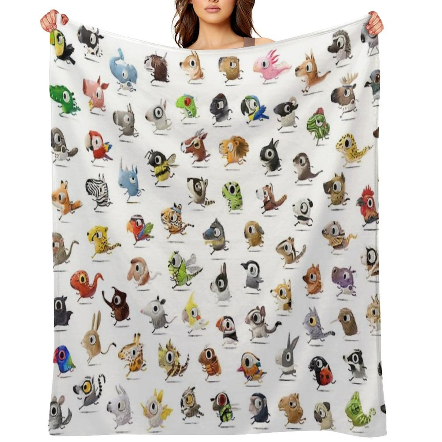 Marathon Animals Throw Blanket