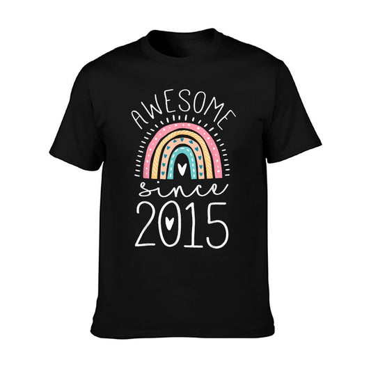 Awesome Since 2015 10th Birthday Rainbow Gifts Born In 2015 T-Shirt