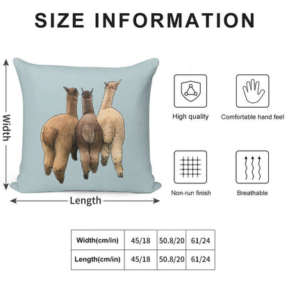 Alpaca Butts Soft Fade-Resistant Throw Pillow