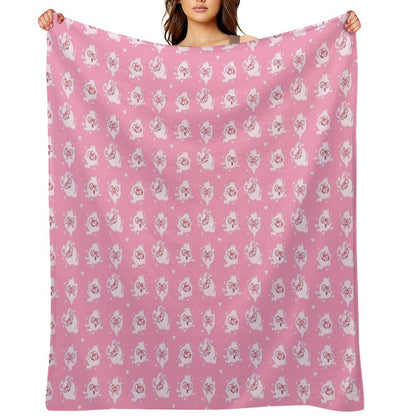Whisper Colour Palette Pattern Valentines  Yo-Kai Watch Throw Blanket