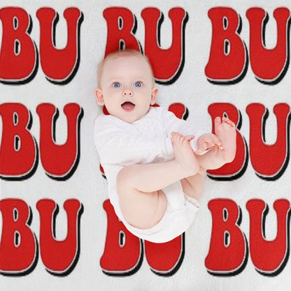 BU Boston University Throw Blanket