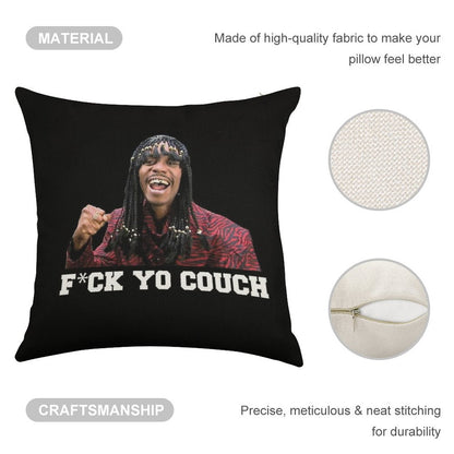 Fck Yo Couch Linen Throw Pillow Cover