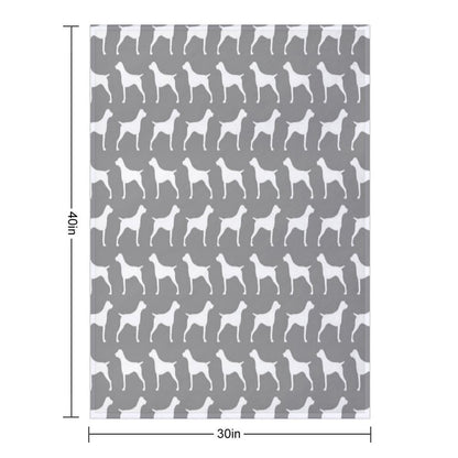 German Shorthaired Pointer Silhouette(s) Throw Blanket
