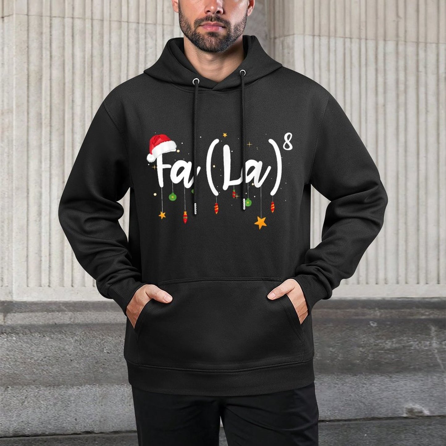 FA (LA)8 Funny Christmas Santa Fa La Math Layering Staple Hoodie