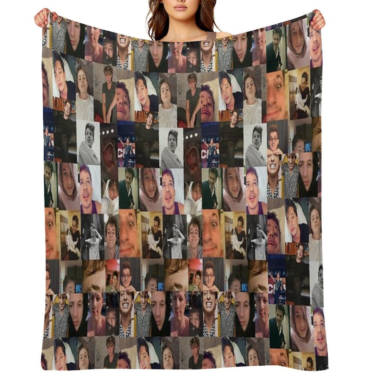 Charlie Puth Collage Throw Blanket
