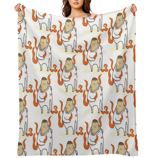 Astronaut - Alien Takeover Throw Blanket