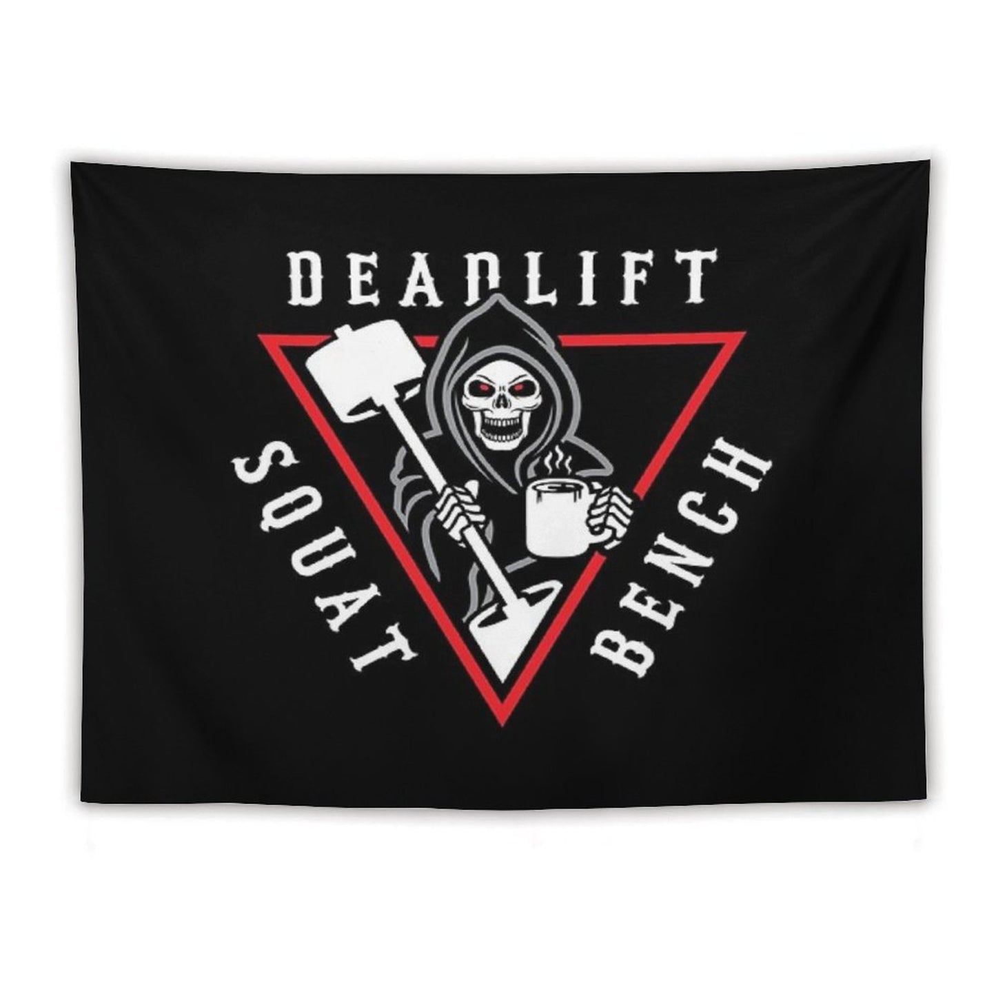Squat Bench Deadlift Grim Reaper Tapestry