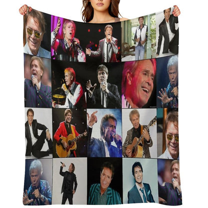 Cliff Richard Photo Collage Throw Blanket