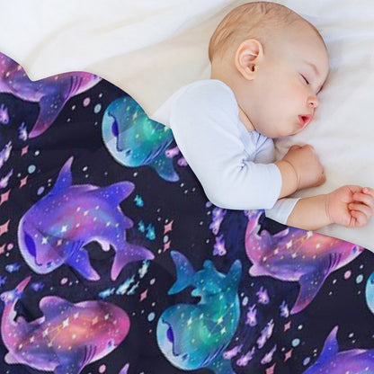 Cosmic Whale Shark Throw Blanket