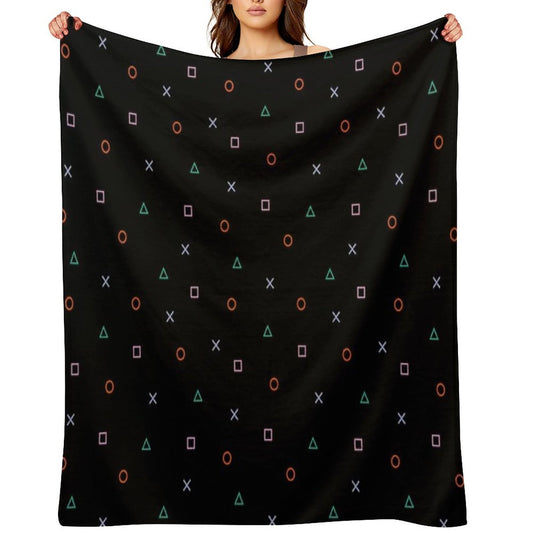 Playstation Buttons Throw Blanket