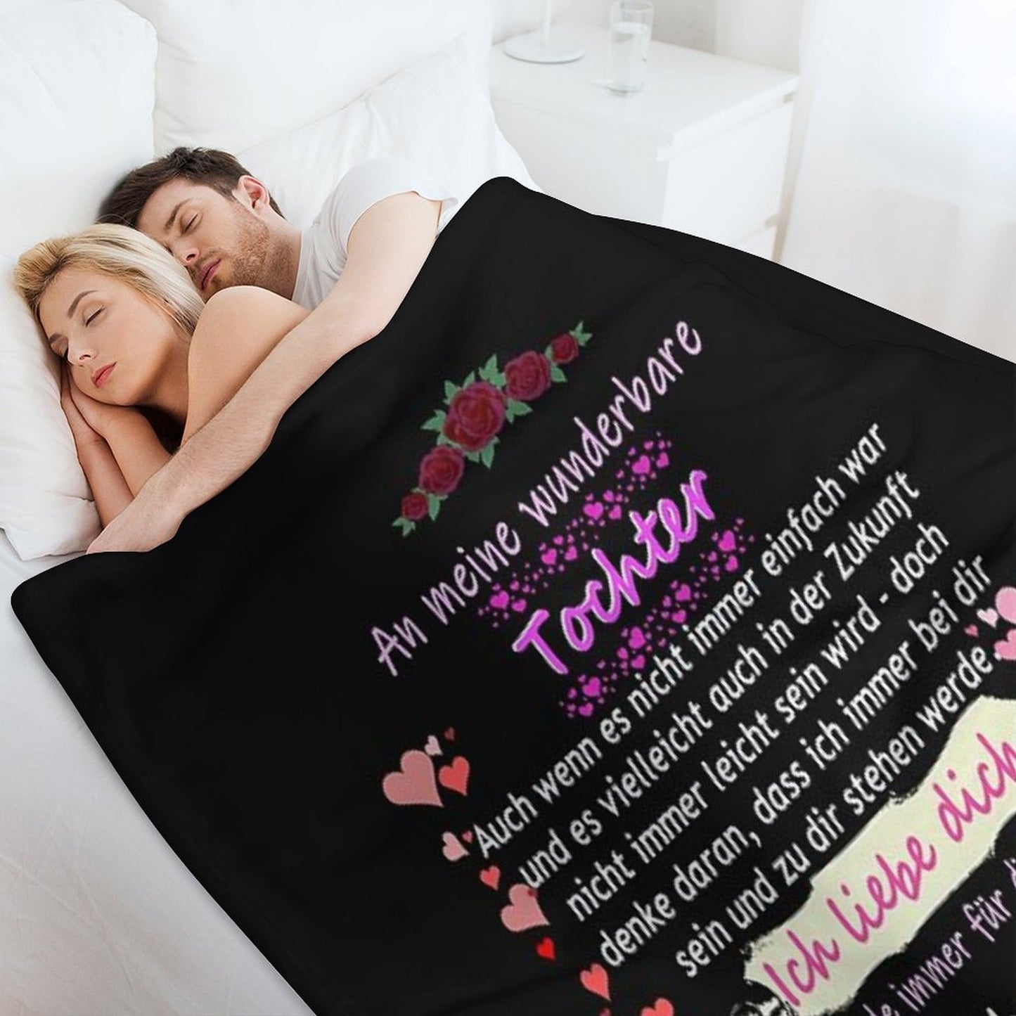 Wonderful Daughter-mother Saying Throw Blanket