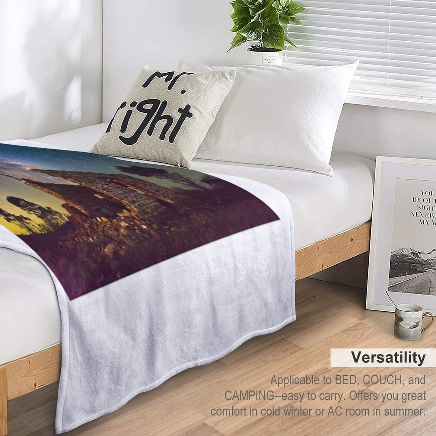 Crumbling Walls in Starlight Throw Blanket