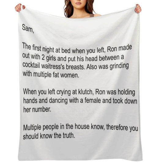 The Note Throw Blanket