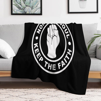 Northern Soul Keep The Faith Throw Blanket