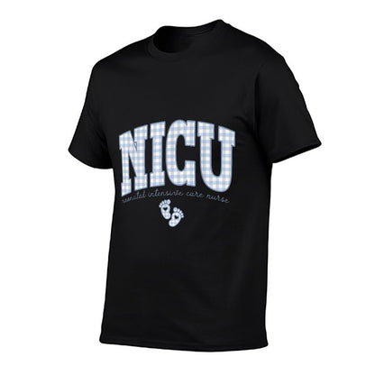 Women NICU Neonatal Intensive Care Nurse NICU Nurse Gingham T-Shirt