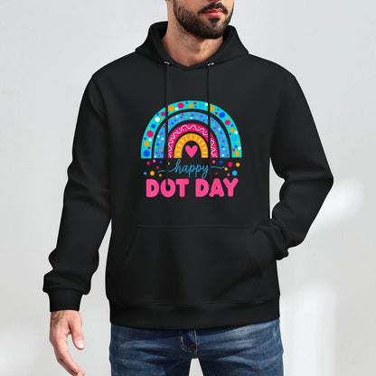 Happy Dot Day Colorful Rainbow Polka Dot Boys Girls Kids Colorfast Hoodie
