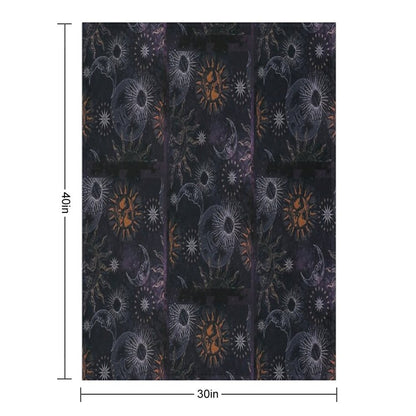 Celestial Whimsigoth 90's Print Throw Blanket