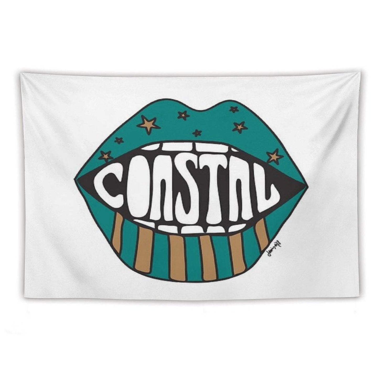 Coastal Carolina Funky Lips Tapestry