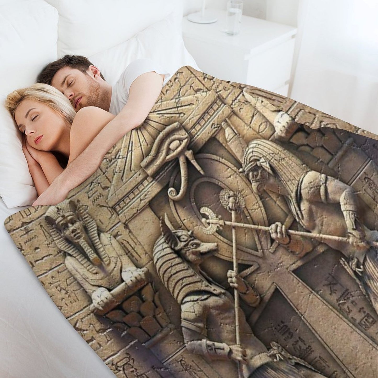 Egyptian Gods Throw Blanket