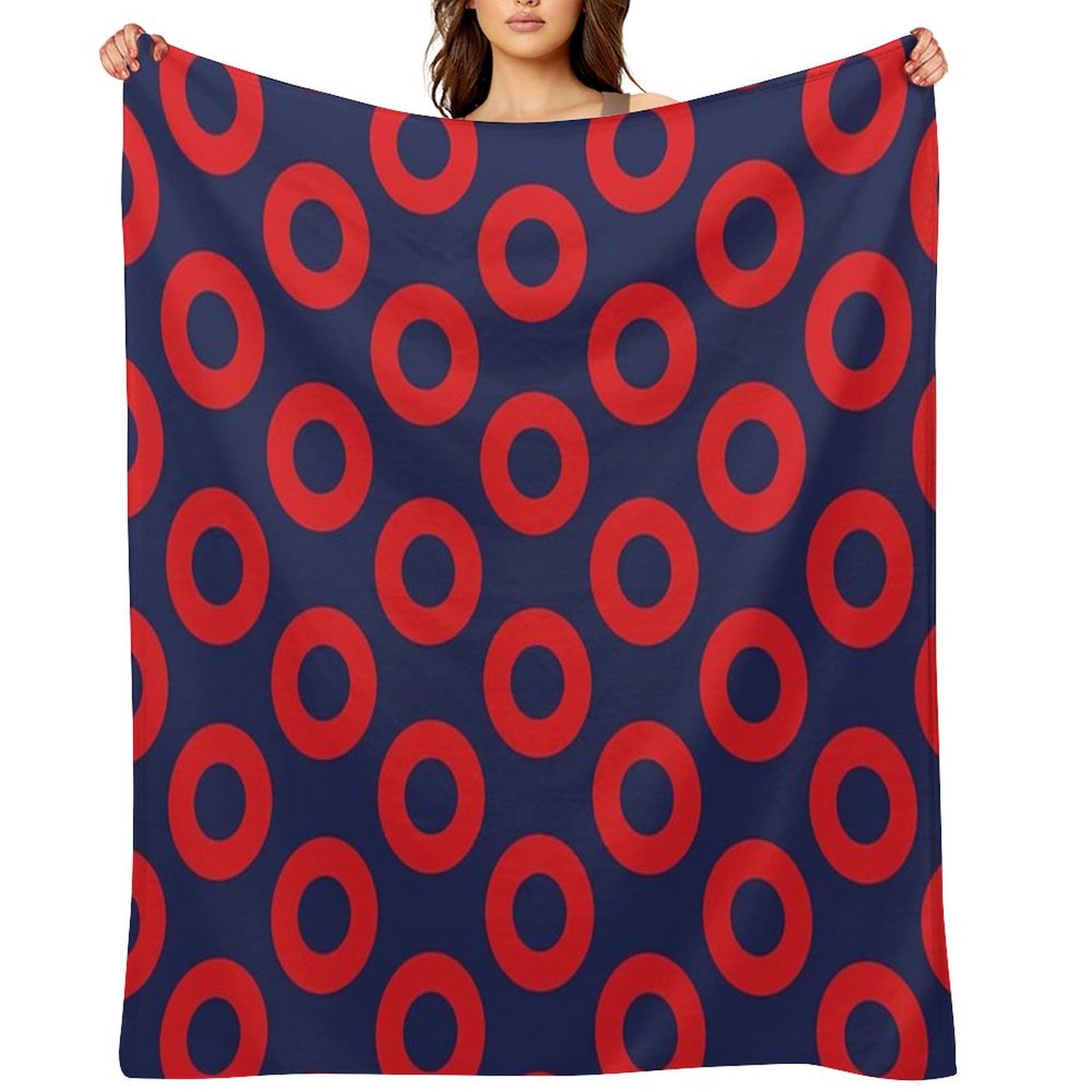 Fishman Doughnut Phish Pattern by Custeez Throw Blanket