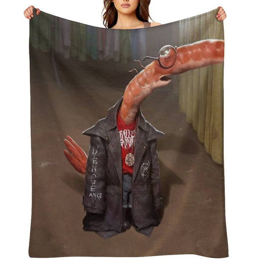Shrimp Smiling Friends Throw Blanket