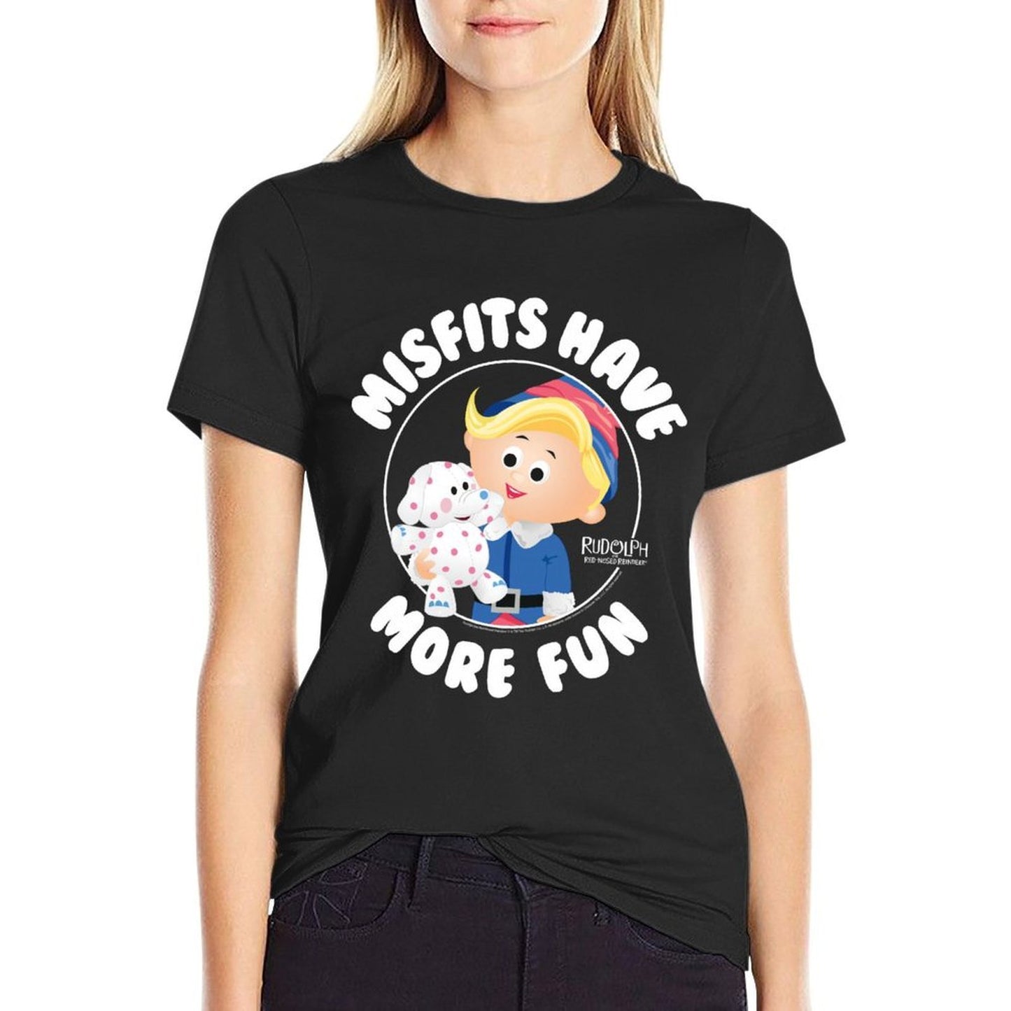 Rudolph Misfits Have More Fun Hermey Retro Christmas  High-quality Stitching T-Shirt