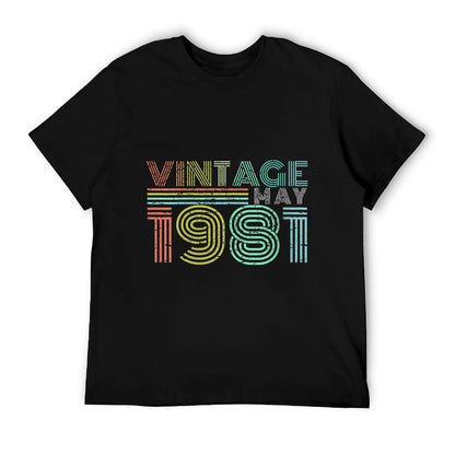 Womens 40th Birthday Gift Vintage May 1981 40 Years Old  Polyester Blend T-Shirt