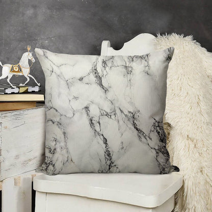 Marble Linen Throw Pillow Cover