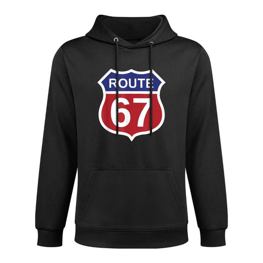 Route 67 Funny Six Seven 6 7 Meme Interstate Highway I-67 Adjustable Hood Hoodie