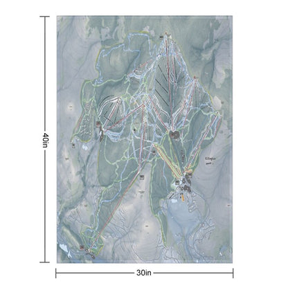 Killington Resort Trail Map Throw Blanket