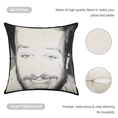 Always Sunny in Philidelphia Charlie Dating Picture Linen Throw Pillow Cover