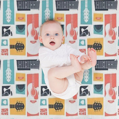 Guitar Collage Throw Blanket