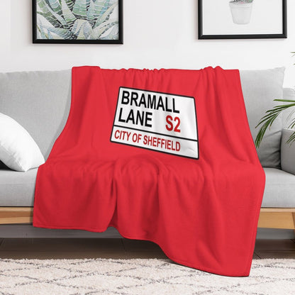 Sheffield Football Team Bramall Lane Street Sign Throw Blanket