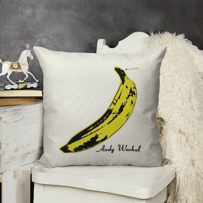 Andy Warhol Banana Velvet Underground Peel Slowly And See Linen Throw Pillow Cover