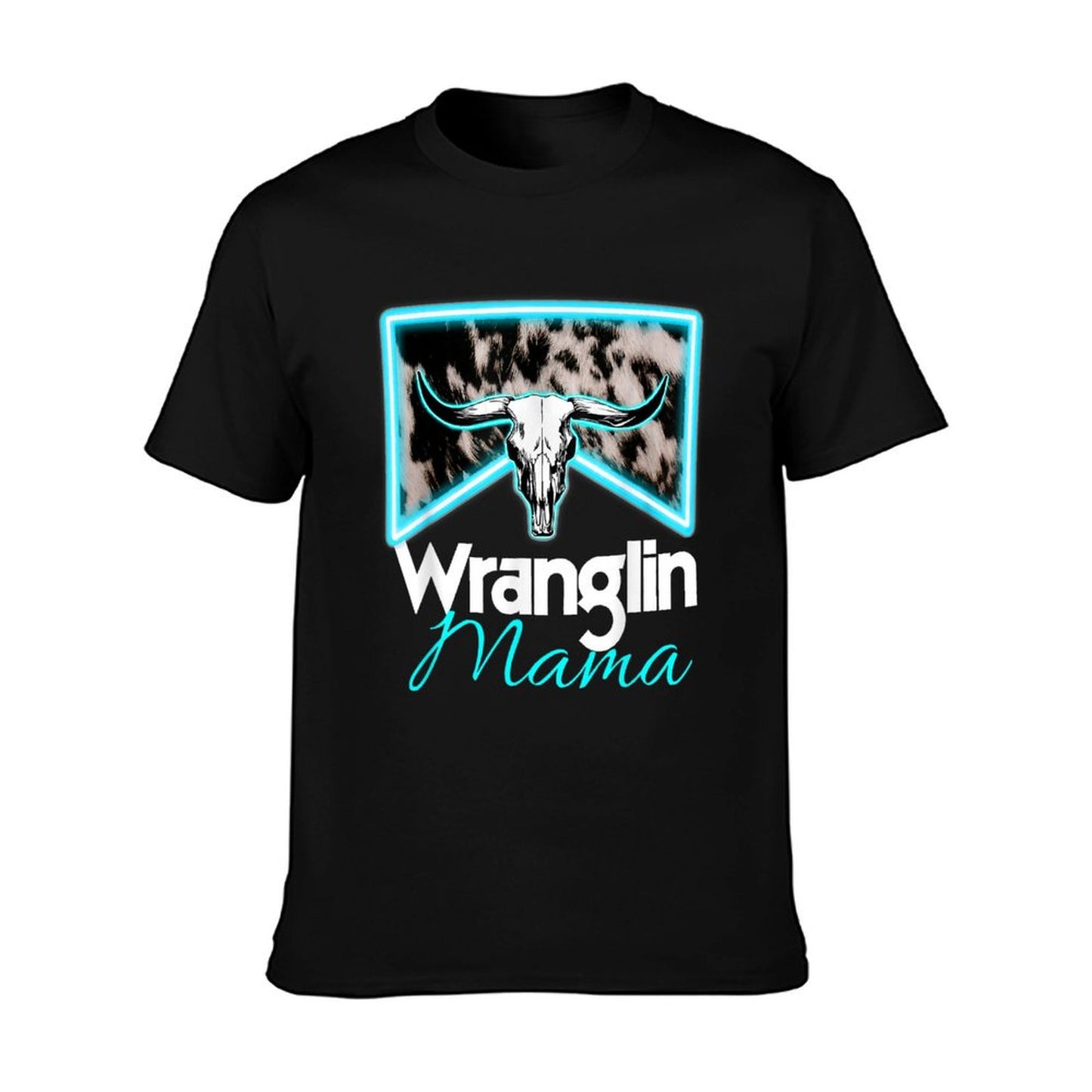 Rodeo Mama Cowgirl Rodeo Mom Western Cowhide Wranglin Mama T-Shirt