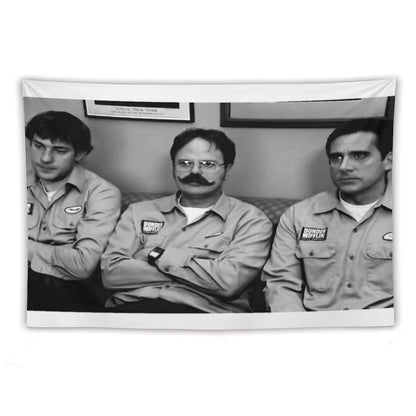 Jim, Dwight And Michael at Utica Tapestry