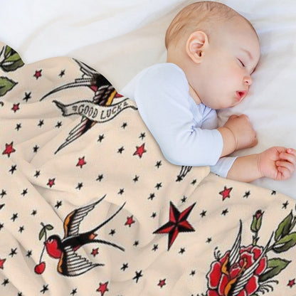 Tattoo Flash Throw Blanket