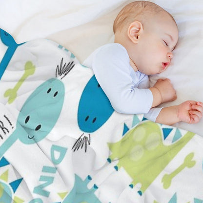 Little Roarrrrrr Dinosaurs Throw Blanket