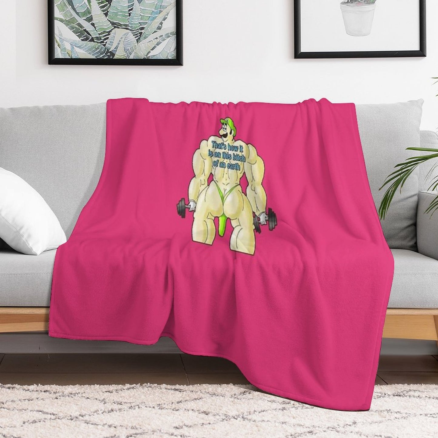 Swole Italian Enzo That's How It Is Throw Blanket