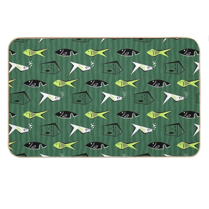 Mid Century Abstract Fish Bath Mat