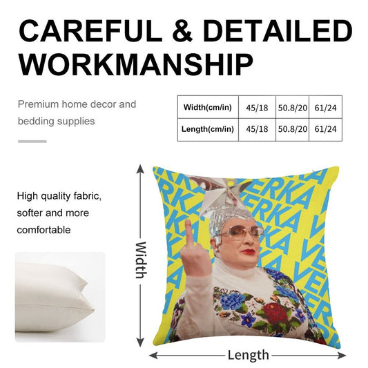 Verka Serduchka Linen Throw Pillow Cover