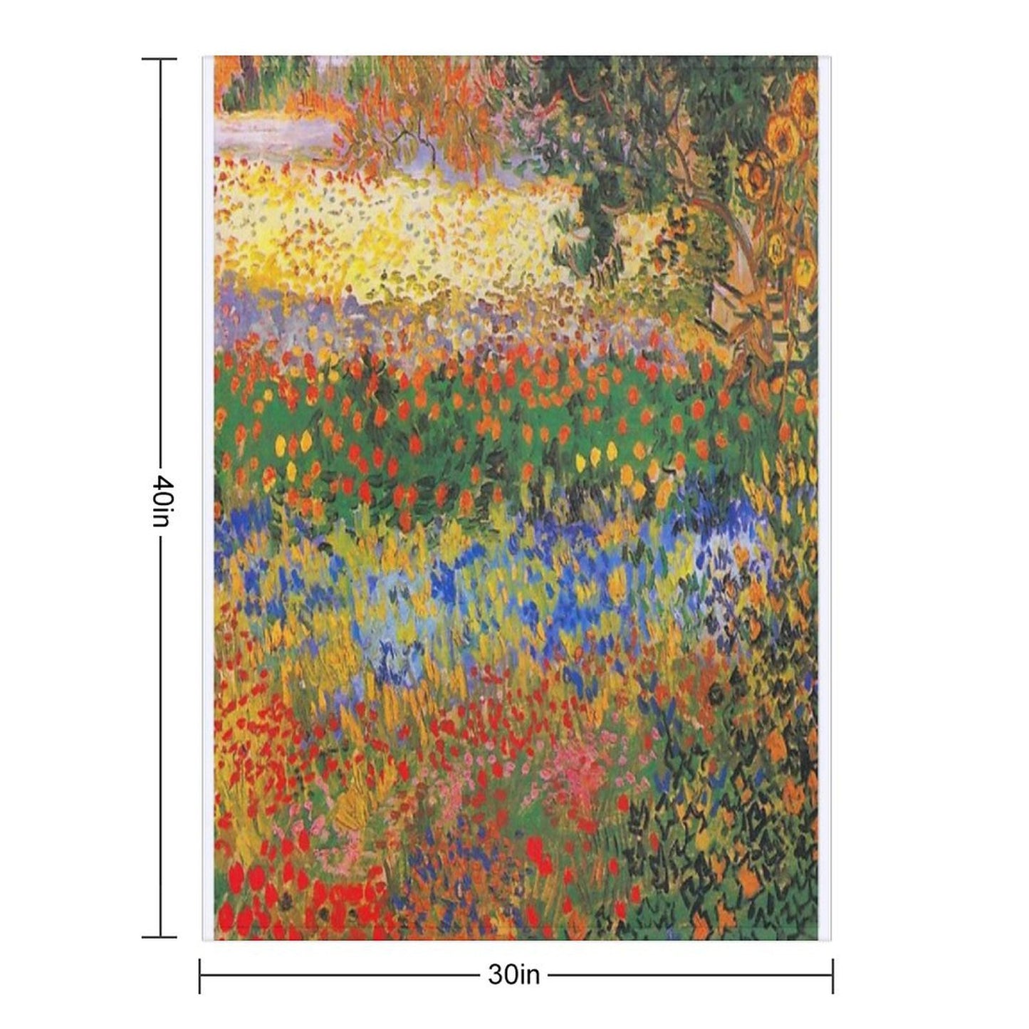 Flower Garden Painting by Vincent Van Gogh Throw Blanket