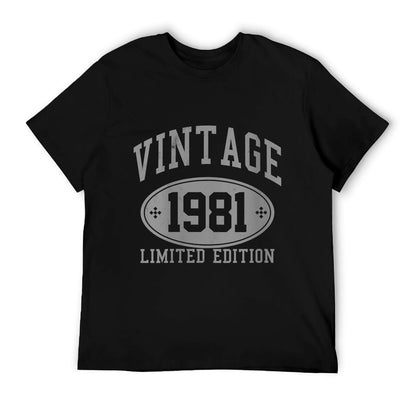 Womens 40th Birthday Gift 40 Years Vintage 1981 Limited Edition  High-quality Stitching T-Shirt