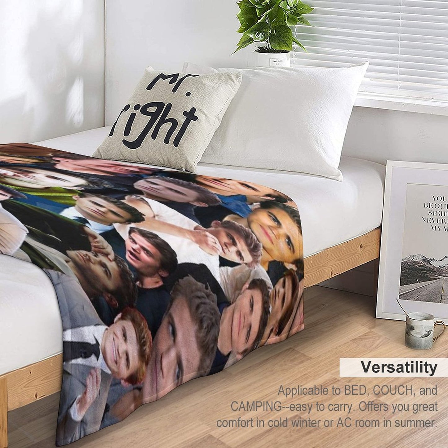 Paul Wesley Photo Collage Throw Blanket