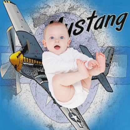 P51 Mustang Throw Blanket