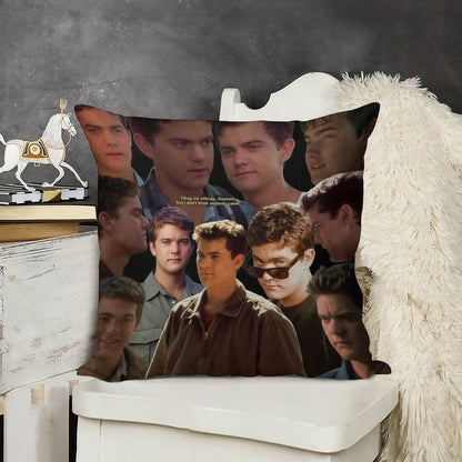 Joshua Jackson Collage Linen Throw Pillow Cover