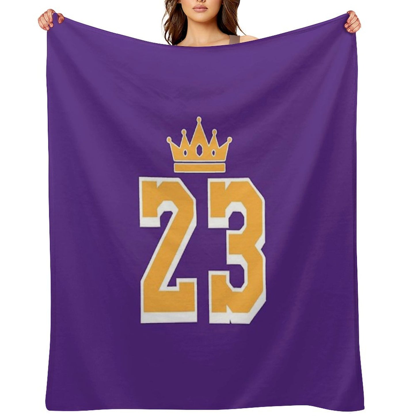 LeBron King 23 Away Throw Blanket