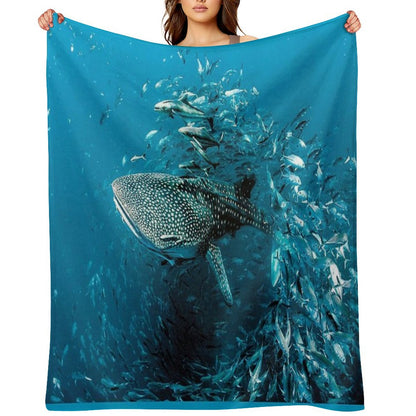 Whale Shark Award Winning Photo Throw Blanket