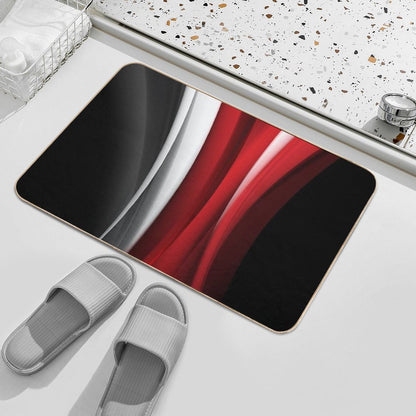 Red And White Bath Mat
