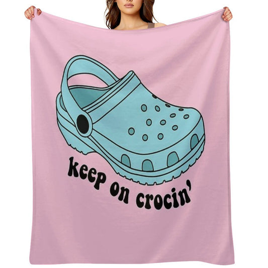 Keep On Crocin' Throw Blanket